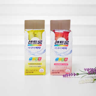 센트룸 아쿠아비타 레몬향, 딸기향 — 5점을 준 리뷰어가 2019년 6월 올린 사용 사진