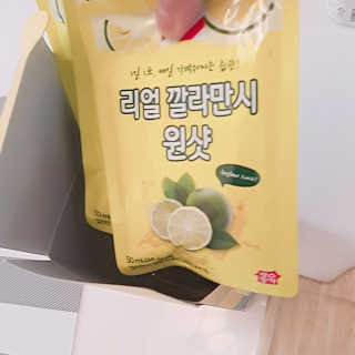 장수농가 리얼깔라만시 원샷 50ml 10팩+보틀 — 5점을 준 리뷰어가 2019년 5월 올린 사용 사진