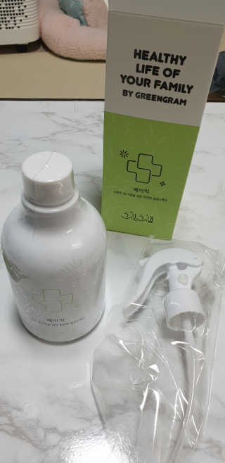 그린그램 베이직 뿌리는 살균 소독제 살균소독수 — 3점을 준 리뷰어가 2020년 4월 올린 사용 사진