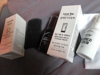 뷰오케이 욕실 화장실 셀프 물때제거 코팅제,리무버 50ml — 5점을 준 리뷰어가 2019년 5월 올린 사용 사진