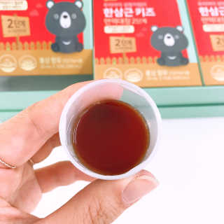 한삼근 블랙라벨 CJ헬스케어 한삼근 키즈 면역대장 2단계 — 5점을 준 리뷰어가 2019년 10월 올린 사용 사진