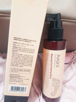 아미니 릴렉싱 풋 필링 스프레이 — 5점을 준 리뷰어가 2019년 4월 올린 사용 사진