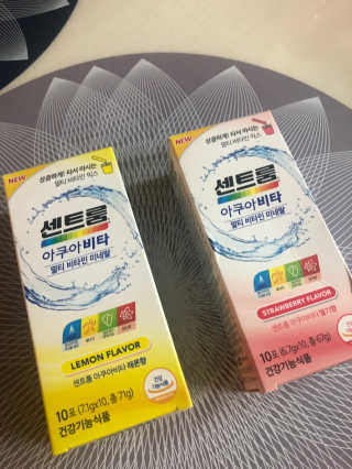 센트룸 아쿠아비타 레몬향, 딸기향 — 4점을 준 리뷰어가 2019년 7월 올린 사용 사진