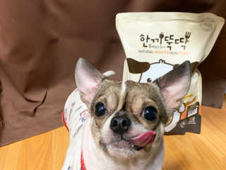 [펫토리아] 맛도 영양도 BEST 한끼뚝딱 강아지 사료 — 5점을 준 리뷰어가 2018년 12월 올린 사용 사진