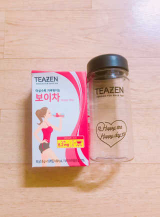 티젠 보이차 + 마이보틀 세트 — 5점을 준 리뷰어가 2018년 6월 올린 사용 사진