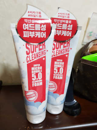 미팩토리 슈퍼 마이크로 버블 5.0 클렌징 폼 X 2EA — 5점을 준 리뷰어가 2019년 6월 올린 사용 사진