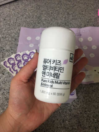 네츄럴굿띵스 퓨어 키즈 멀티비타민 앤 미네랄 30일분 — 4점을 준 리뷰어가 2018년 9월 올린 사용 사진