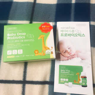 그린스토어 베이비드롭 프로바이오틱스 1병 30일분 — 4.67점을 준 리뷰어가 2018년 6월 올린 사용 사진