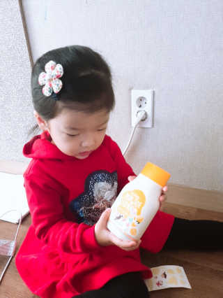 꼬모조이 초크초크 콩순이 탑투토 로션 — 5점을 준 리뷰어가 2019년 12월 올린 사용 사진