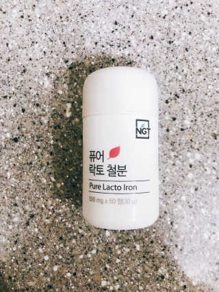 네츄럴굿띵스 퓨어 락토 철분 60일분 — 3.67점을 준 리뷰어가 2018년 2월 올린 사용 사진