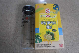 장수농가 리얼깔라만시 원샷 50ml 10팩+보틀 — 4.5점을 준 리뷰어가 2019년 5월 올린 사용 사진