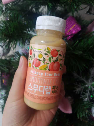 풀무원 스무디랩 피치&비타 — 5점을 준 리뷰어가 2017년 11월 올린 사용 사진