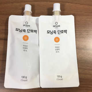 인테이크 모닝죽 (단호박/고구마/단팥/검은콩/귀리) — 5점을 준 리뷰어가 2017년 8월 올린 사용 사진