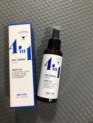 강아지스토리 포인원 모이스처 미스트 100ml — 5점을 준 리뷰어가 2018년 11월 올린 사용 사진
