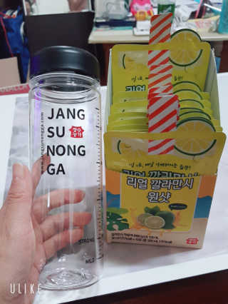 장수농가 리얼깔라만시 원샷 50ml 10팩+보틀 — 5점을 준 리뷰어가 2019년 5월 올린 사용 사진
