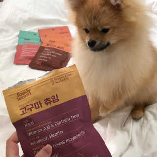 푸디웜 주식회사 [푸디웜] 강아지 저알러지 수제간식 4종세트 — 5점을 준 리뷰어가 2018년 12월 올린 사용 사진