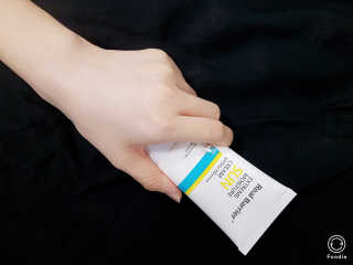 리얼베리어 익스트림 모이스처 선크림 SPF50+ PA++++ — 4점을 준 리뷰어가 2019년 4월 올린 사용 사진