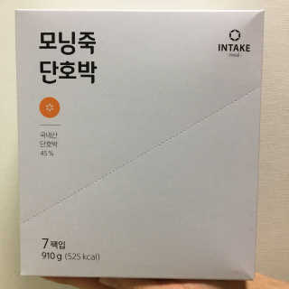 인테이크 모닝죽 (단호박/고구마/단팥/검은콩/귀리) — 3점을 준 리뷰어가 2017년 8월 올린 사용 사진