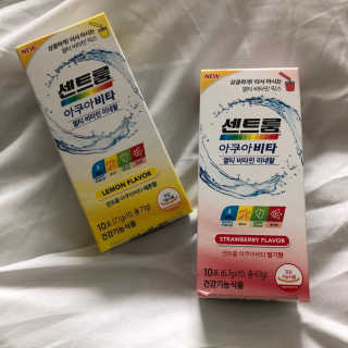 센트룸 아쿠아비타 레몬향, 딸기향 — 4.5점을 준 리뷰어가 2019년 6월 올린 사용 사진