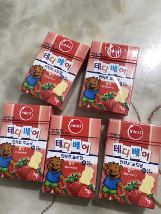 메디미 인탁트 테디베어 포도당 딸기맛 — 5점을 준 리뷰어가 2018년 1월 올린 사용 사진