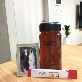 티젠 보이차 + 마이보틀 세트 — 4.83점을 준 리뷰어가 2018년 6월 올린 사용 사진