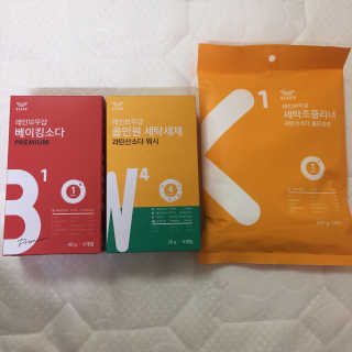 레인보우샵 올인원세탁세제,베이킹소다 스틱포6개입+세탁조클리너 — 4.5점을 준 리뷰어가 2018년 4월 올린 사용 사진