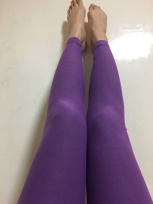 봄가을겨울 퍼플 패션레깅스 리뷰 사진