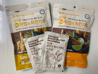 MCP 하이몰 마법의치킨가루2봉랜덤 + 코코넛허니버터2봉 — 4점을 준 리뷰어가 2020년 3월 올린 사용 사진