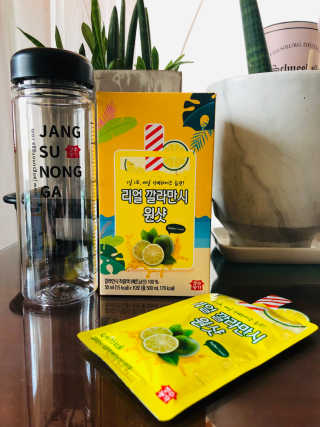 장수농가 리얼깔라만시 원샷 50ml 10팩+보틀 — 4점을 준 리뷰어가 2019년 5월 올린 사용 사진