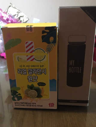 장수농가 리얼깔라만시 원샷 50ml 10팩+보틀 — 5점을 준 리뷰어가 2019년 4월 올린 사용 사진
