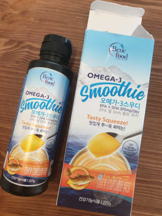 오메가-3스무디 [오메가스무디] 짜먹는 오메가3 DHA 임산부 어린이 — 3점을 준 리뷰어가 2019년 3월 올린 사용 사진