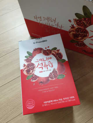 프롬바이오 오직 석류만 [그대로100 석류즙] 하루 1포로 건강하게 — 5점을 준 리뷰어가 2019년 12월 올린 사용 사진
