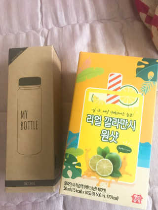장수농가 리얼깔라만시 원샷 50ml 10팩+보틀 — 4점을 준 리뷰어가 2019년 5월 올린 사용 사진
