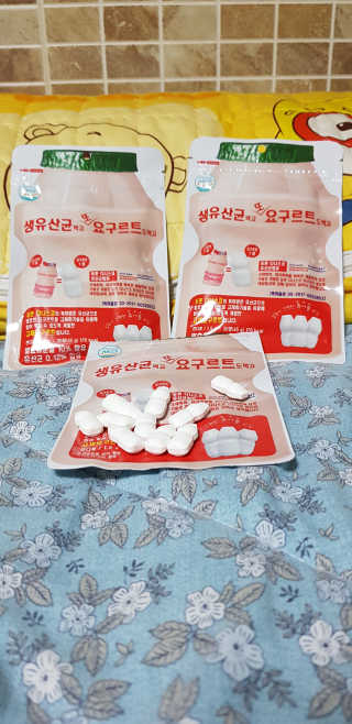마띠유 생유산균 먹고 또 요구르트도 먹고 30알X2 + 10알X1 — 4점을 준 리뷰어가 2018년 7월 올린 사용 사진