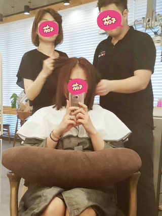 메종드아이디헤어수내 [메종드아이디헤어 분당수내] 염색+ 컷 — 5점을 준 리뷰어가 2018년 8월 올린 사용 사진