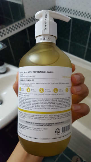 달리프 클로렐라 베러 루트 릴렉싱 샴푸 500ml — 5점을 준 리뷰어가 2020년 1월 올린 사용 사진