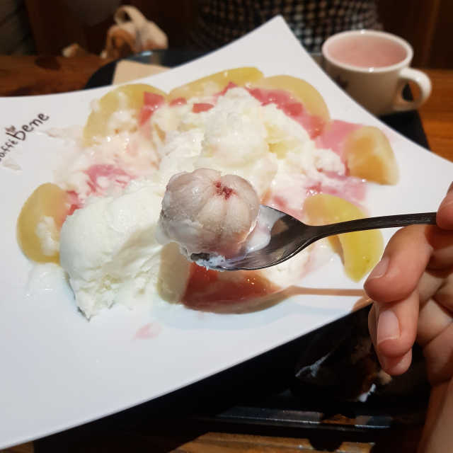 [ 카페베네 ] 옐로우파인, 핑크피치 빙수 4종 리뷰 사진