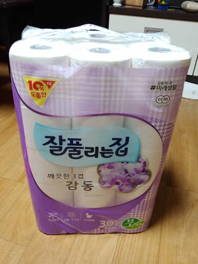 잘풀리는집 깨끗한 3겹 감동 30롤 리뷰 사진