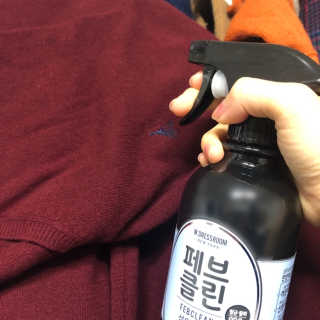 더블유드레스룸 페브클린 500ml — 5점을 준 리뷰어가 2018년 11월 올린 사용 사진