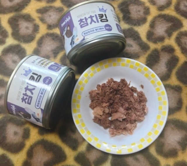 동원 참치킹 고양이 캔 12개입 리뷰 사진