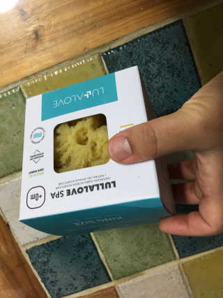 룰라러브 모공관리 끝 지중해산 천연해면 바디스펀지 — 4점을 준 리뷰어가 2018년 4월 올린 사용 사진