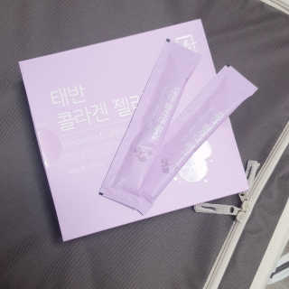 네츄럴굿띵스 태반 콜라겐 젤리 15포 — 5점을 준 리뷰어가 2018년 10월 올린 사용 사진