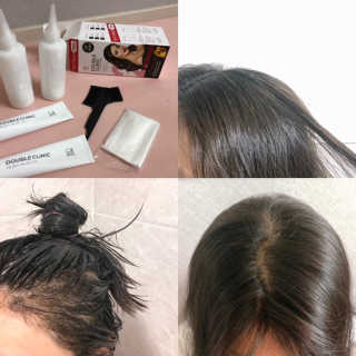 (주)에네스티 미스랩 더블 클리닉 헤어 컬러 크림 — 4.5점을 준 리뷰어가 2019년 8월 올린 사용 사진