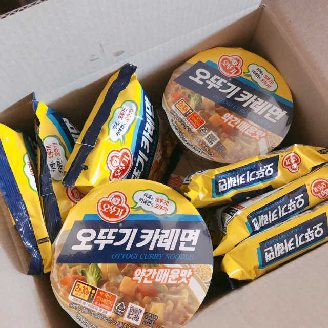오뚜기카레면 봉지+용기 리뷰 사진