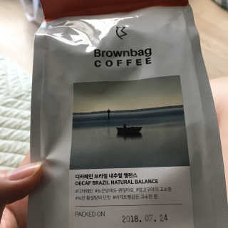브라운백 커피 브라운백커피 디카페인 원두 3종 — 4점을 준 리뷰어가 2018년 7월 올린 사용 사진