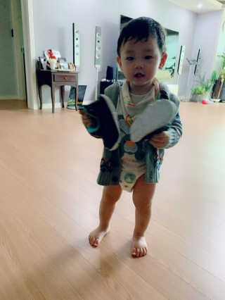 보솜이 베이비케어 팬티형 기저귀 — 4점을 준 리뷰어가 2019년 3월 올린 사용 사진