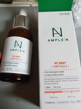 앰플엔 AMPLEN VC SHOT AMPOULE — 5점을 준 리뷰어가 2019년 8월 올린 사용 사진