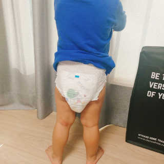 보솜이 베이비케어 팬티형 기저귀 — 4.5점을 준 리뷰어가 2019년 3월 올린 사용 사진