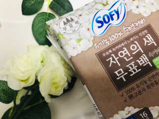 LG유니참 쏘피SOFY 쏘피 자연의 색 무표백 유기농 100프로 생리대 — 5점을 준 리뷰어가 2020년 3월 올린 사용 사진