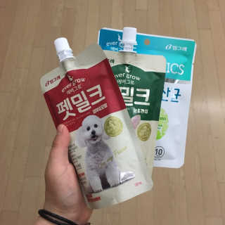 [빙그레] 에버그로 생유산균 1봉（10포입）+펫밀크2팩 — 5점을 준 리뷰어가 2019년 5월 올린 사용 사진